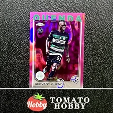 TOPPS CHROME UEFA 2024-25 GEOVANY QUENDA RC /250 PINK LAVA REFRACTOR SCP