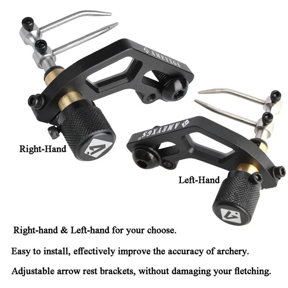 Archery Adjustable Arrow Rest Compound Bow Launcher Shooting Hunting Target RHLH - Image 2 of 4