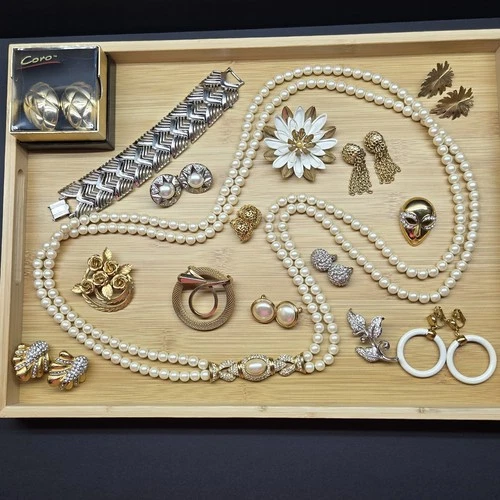 Vintage Estate Costume Jewelry Lot ALL SIGNED Trifari Monet Kramer Swarovski