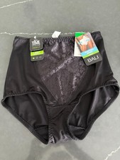 NWT Bali Women's Shaping Brief Light Control Nylon Blend Black 1 Pair of Briefs