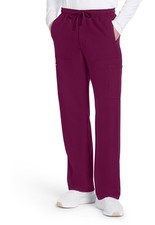 Cherokee Scrubs Men's Mid-Rise Zip Fly Straight Leg Pant CK279A WIN Wine