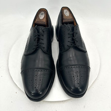 Allen Edmonds Lexington Men Size 12D Black Wingtip Cap Toe Derby Dress Shoes