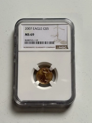 2007 Eagle G$5 1/10th Gold Coin NGC MS69