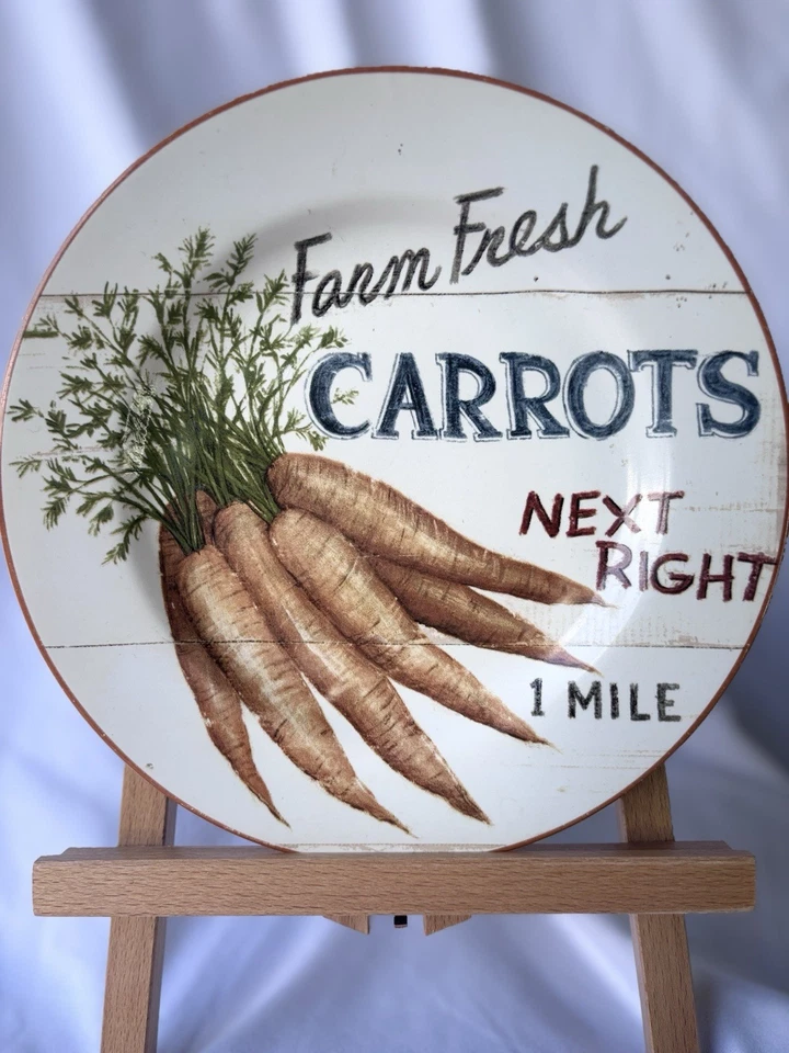 The Sakura Mesa Granja Soporte Verduras 8.5" Platos por David Carter Marrón 4 piezas Foto 4 de 4