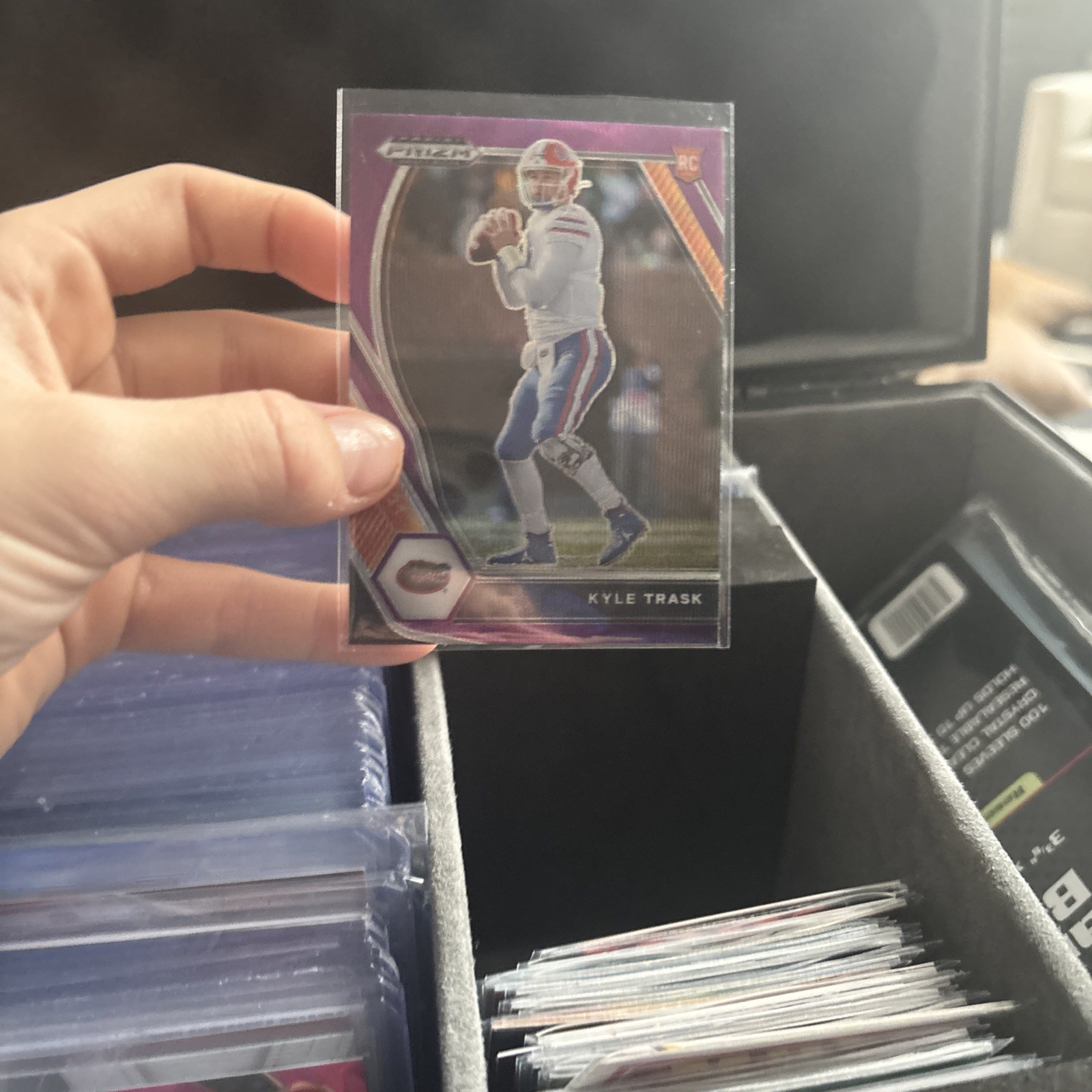 2021 Prizm Draft Picks Kyle Trask RC Purple Wave Prizm #109 Gators - Buccaneers