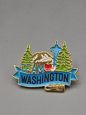 Team Washington Special Olympics Lapel/Hat Pin Space Needle Apple Trees Rainier
