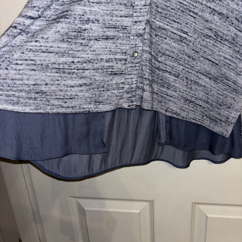 Cárdigan Dolan Anthropologie Colección Costa Izquierda Azul L Jaspeado Look Capas Foto 4 de 4