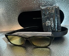 DUCO Night Vision Glasses Anti-Glare Yellow Lens Driving Eyewear with Case