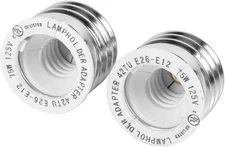 (E26/E27 to E12 Adapter) E26 Medium Screw Base to E12 Candelabra Socket Adapter