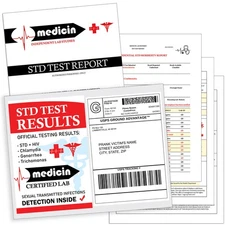 Fake STD Results Gag Gift Packet Sent Anonymously to your Friends!