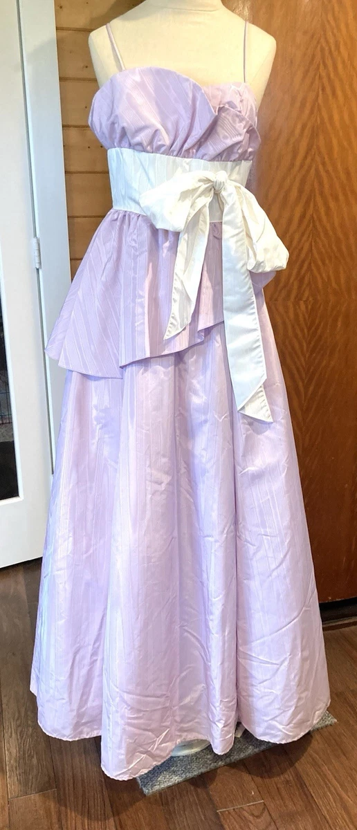 strapless open back dress A Line Spaghetti Straps Corset Back Long Prom Dress PSK515 US14 / Purple main image 1