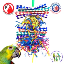 Bonka Bird Toys 1040 Foraging Star Shred Medium Parrot Cage Toy Conure Ringneck