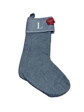 Monogram Christmas Personalised Silver Winter Velvet ThemeStocking Letter L 21  