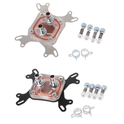 Computer PC Cooling Block CPU Water Cooler 50mm Transparent Cover For for In