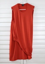 MCQ Alexander Mcqueen Soft Stretch Draped Rayon Mini Tee Dress Size Large