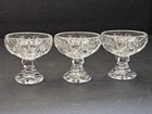 Set of 3 Vtg Crystal Footed Salt Cellars — photo 1
