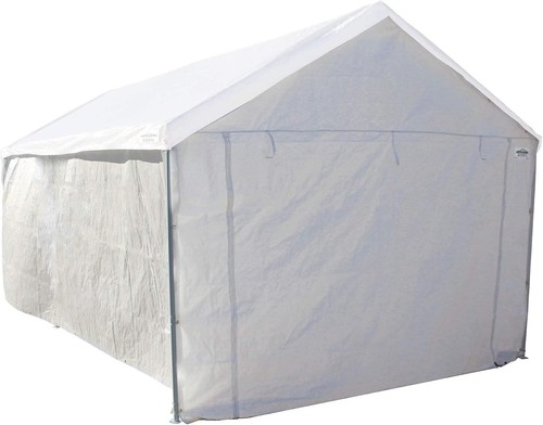 Waterproof Canopy Tent Sidewalls for 10x20 Carport with Straps - White Panels - Picture 3 of 11