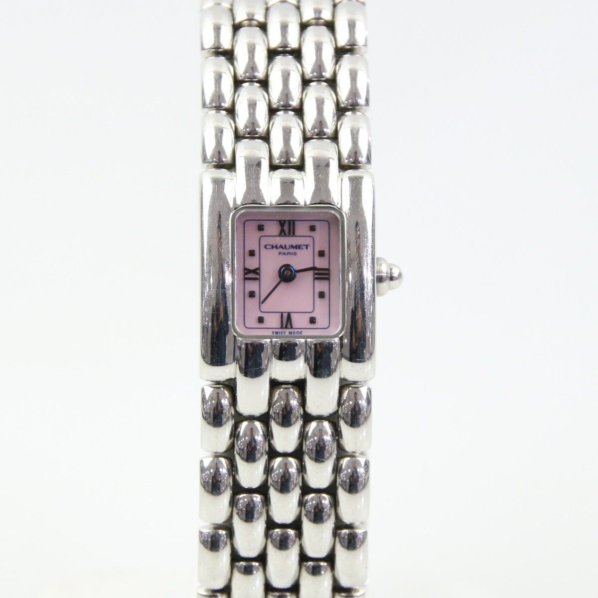 Chaumet Khesis Ladies Stainless Steel Pink Mother Of Pearl Dial