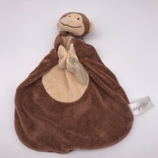 Angel Dear Monkey Lovey Teether Security Blanket Brown Tan Soft Plush 4