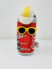 Coca Cola 6" Bean Bag Can Plush with Shades 1997 Stuffed Toy W Tags