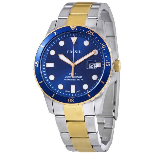 Fossil FB-01 Quartz Blue Dial Two-tone 