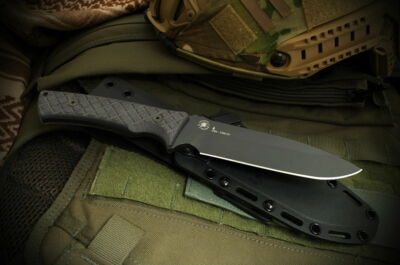 SBSL003BKBK Spartan Blades Damysus 1095 Carbon Blade Micarta Handle Molded Sheat