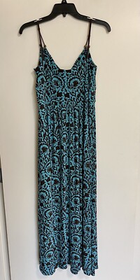 American Living Long maxi dress Green brown pattern Size 4