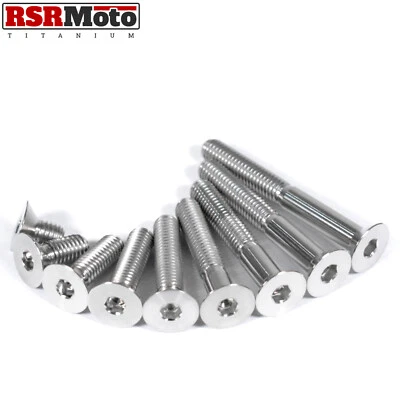 RSR MOTO M6 Titanium Ti Countersunk Flat Head Bolts Screws 10 15 20 25 30 35 40 45 50