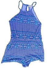 Tucker  Tate Girls Blue  White Girls Sleeveless Romper Size 14 - 16 XL