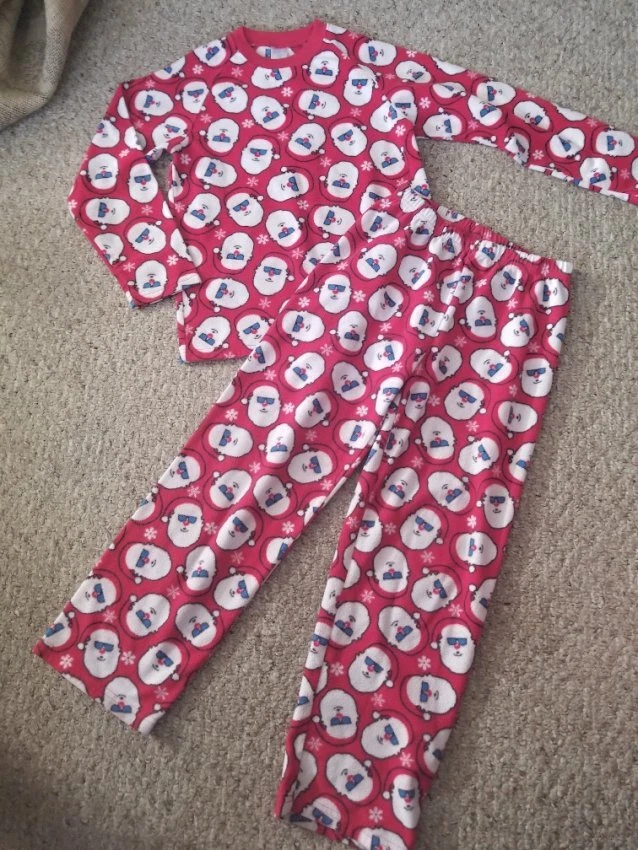 THE CHILDREN S PLACE Red Santa in Sunglasses Face Fleece Pajamas