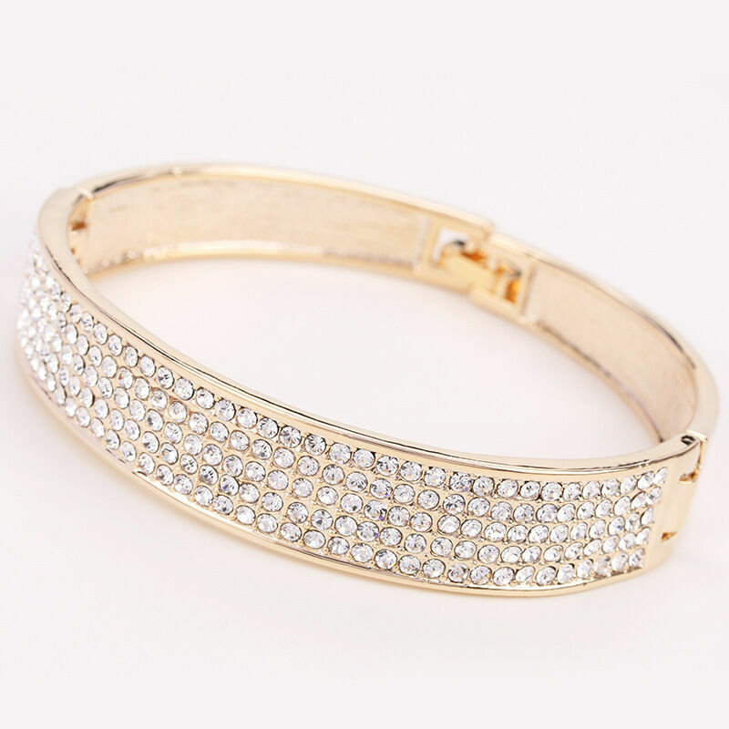 Fashion Womens Elegant Micro Pave AAA CZ Crystal Bangle  display picture 3
