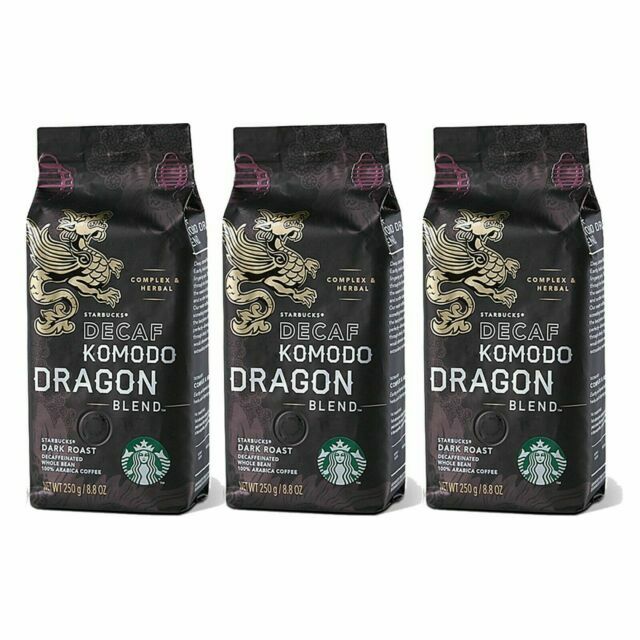Starbucks Coffee Decaf Komodo Dragon Dark Roast Whole Bean - 8.8oz (2 ...