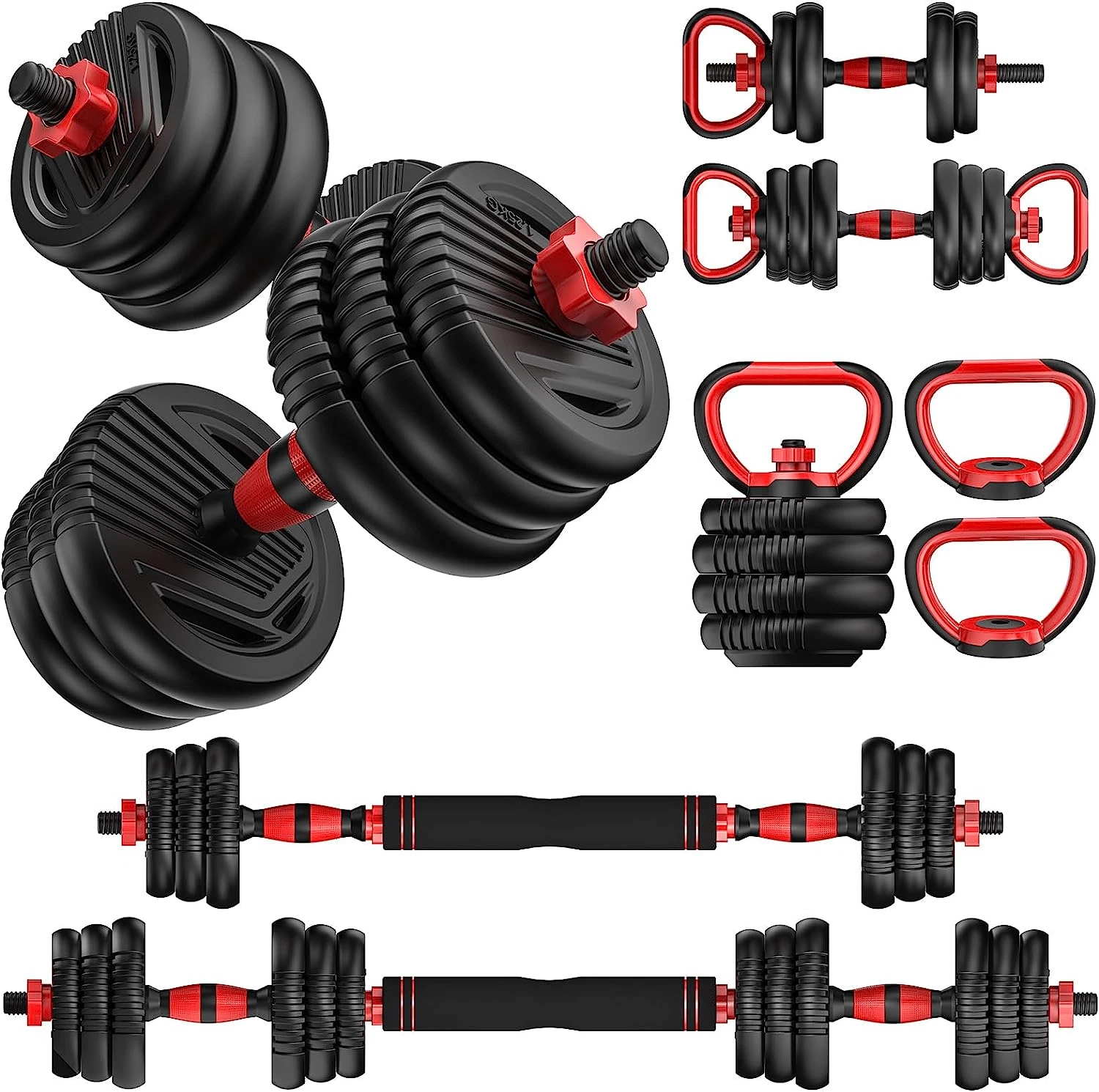 Mancuernas ajustables, juego de pesas libres bs