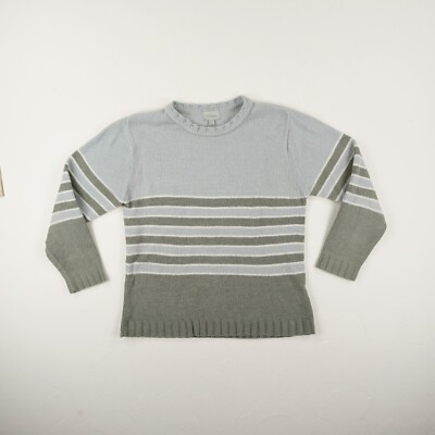 Port Louis Damen Chenille Pullover Gr. 38 / 40 grau mehrfarbig Rundhals Pulli