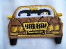 GORGEOUS EMBROIDERY IRON ON APPLIQUE BROWN BLACK GOLD AUTOMOBILE FOR A CAR LOVER