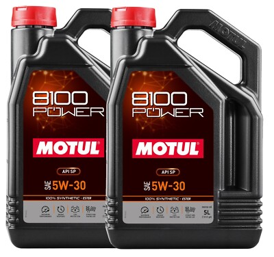Motul 10 Liters 8100 POWER SAE 5W-30 100% Synthetic Ester Engine Oil 2 x 5L