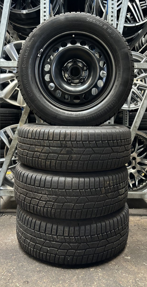 フォルクスワーゲン純正　205/60/16 4 Original VW Winter Tires Steel 205/60 R16 96H Touran 5TA 5T1