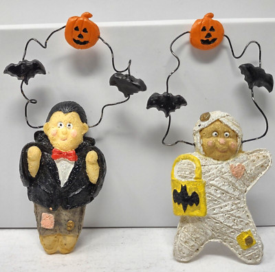 Halloween Dracula Figurine And Baby With Bats Figurine