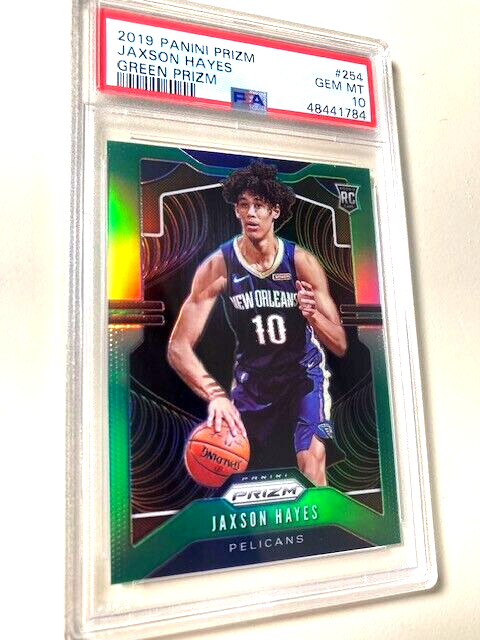 2019 Prizm Green & Base Prizm Jaxson Hayes RC #254 PSA 10 GEM MINT 