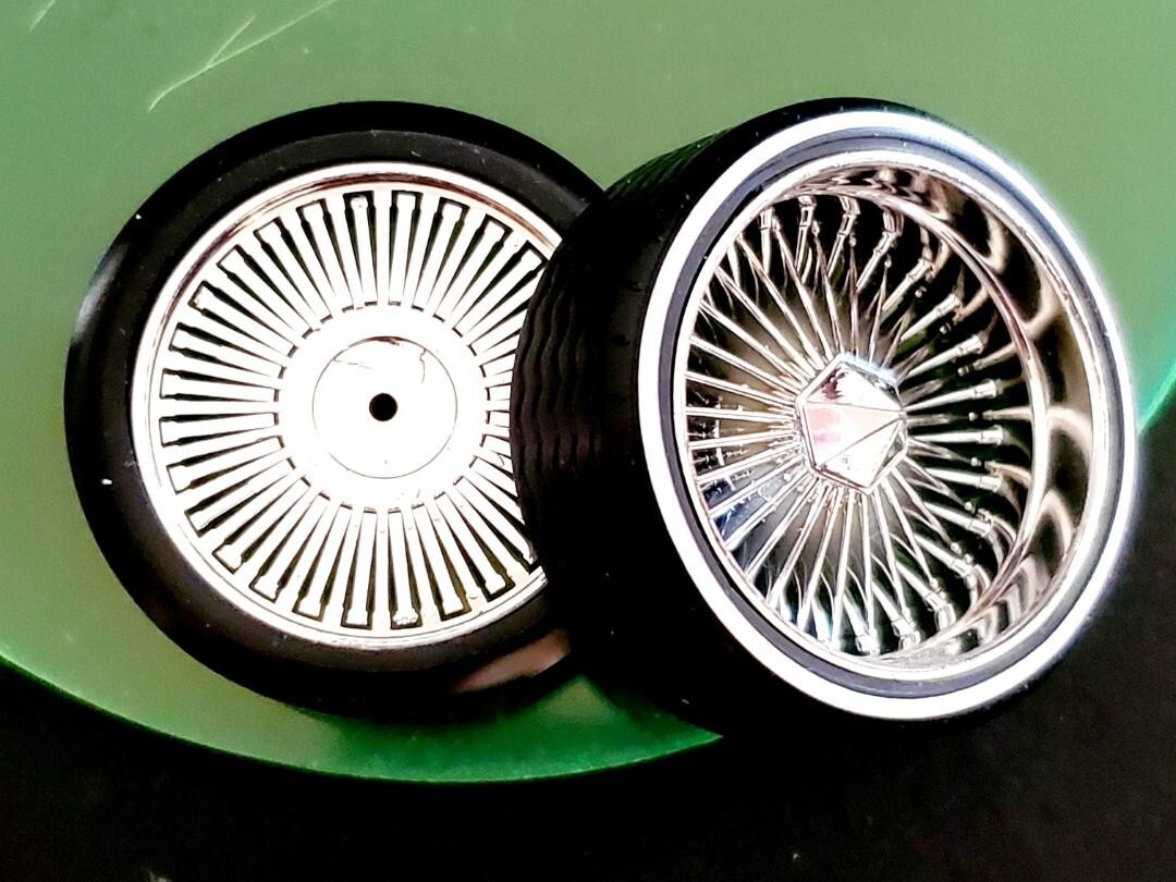 HOPPIN HYDROS 1/18 SUPER SPOKES CHROME LOWRIDER Rims BULLET K/O