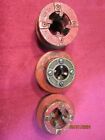 Lot of 3 Ratchet Pipe Threader Threading Dies Toledo + Ridgid Free Shipping
