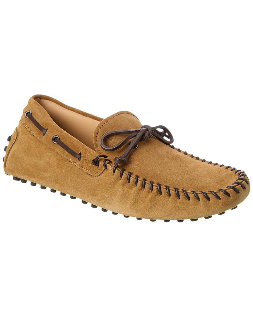 Мужские замшевые мокасины Tod S Gommino Коричневый 55 39090₽