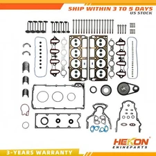 Full Gasket Bolts Set w/ Timing Chain For 99-01 Chevy Tahoe GMC 4.8L 5.3 V8 OHV