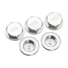 RC Nut Aluminum Wheel Nut 24mm Silver 5PCS For 1/5 HPI BAJA 5B 5T 5SC RV KM RC
