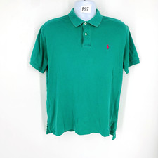 Polo Ralph Lauren Men's Kelly Green 100 Cotton Polo Shirt Size Medium