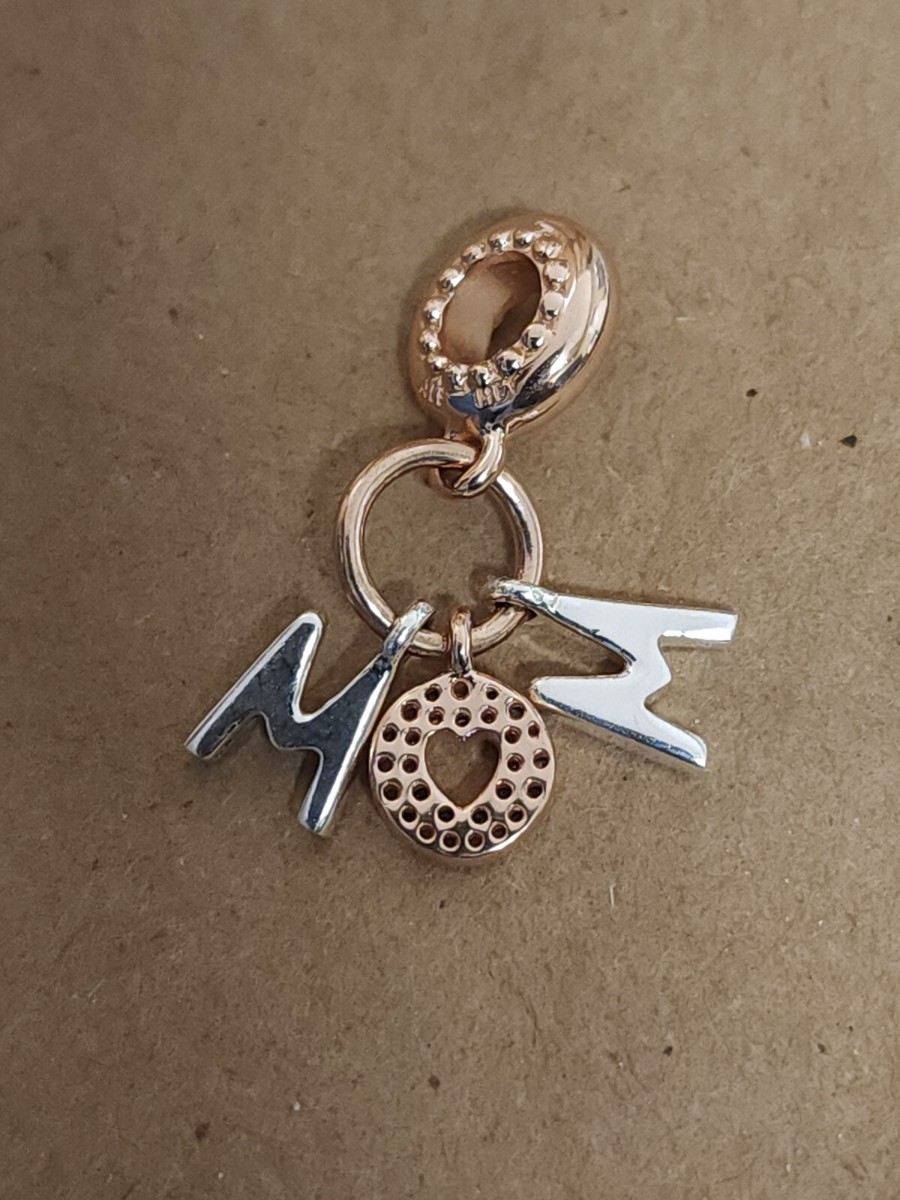 Pandora | Jewelry | Pandora Mom Letters Dangle Charm Rose  Pandora Mom Letters Dangle Charm Rose Gold-Plated display picture 1