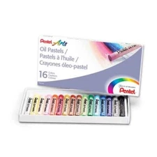 Pentel Arts Oil Pastels 16 Color Set Smooth Blend Shading School Arts Crafts