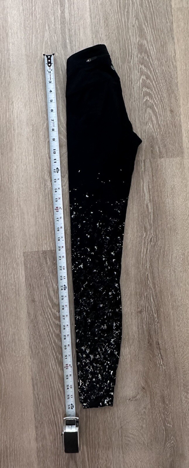 Lululemon Black Splatter Print Leggings Size 2