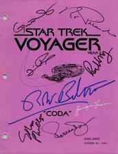 STAR TREK VOYAGER Series Signed Cast Script CODA Fan Favorite (copy)
