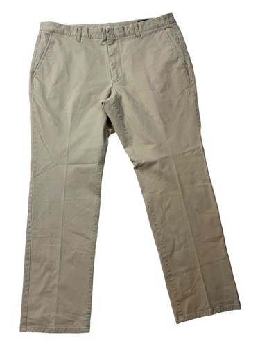 Bonobos Pantalone Uomo Slim Dritto Kaki 38x30 Beige Cotone Casual Preppy Lavoro - Foto 2 di 5